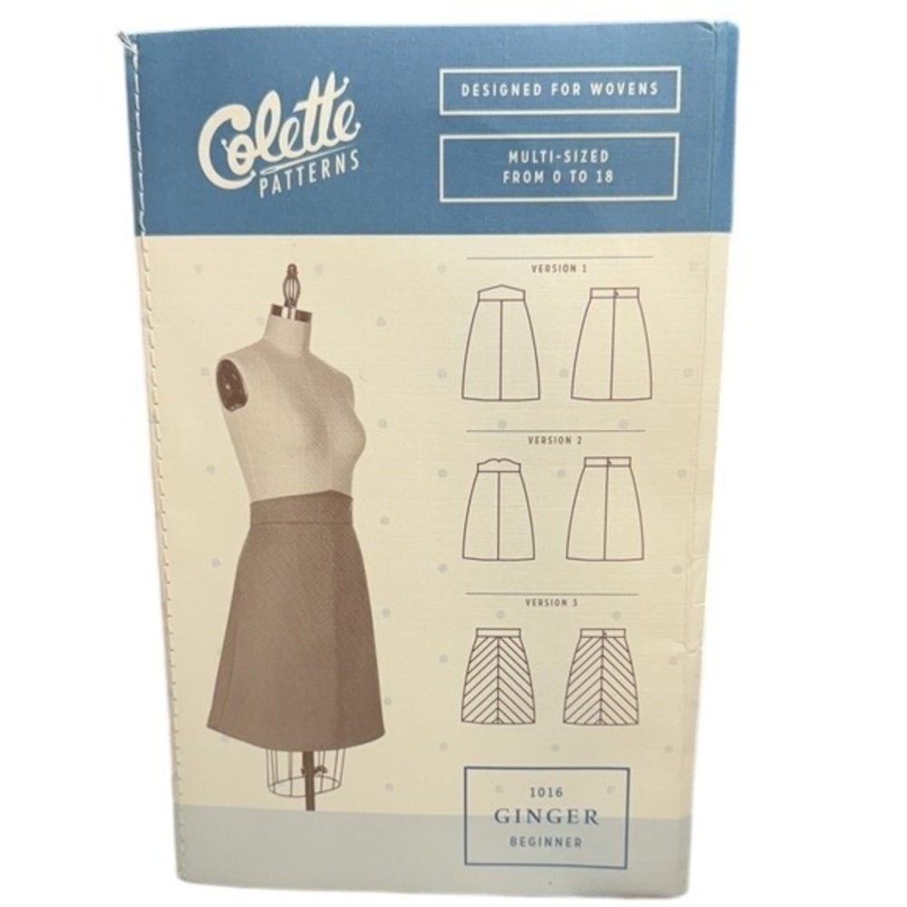 Colette Pattern Beginner 2016 Ginger Skirt Sewing Pattern Women Multi‎ Size 0-18